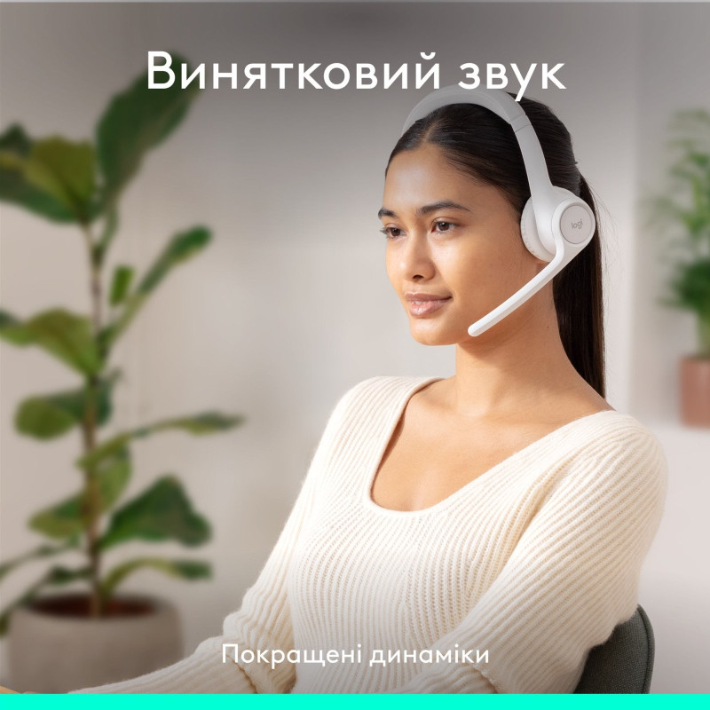 Наушники Logitech Zone 300 Wireless Off-White (981-001417)