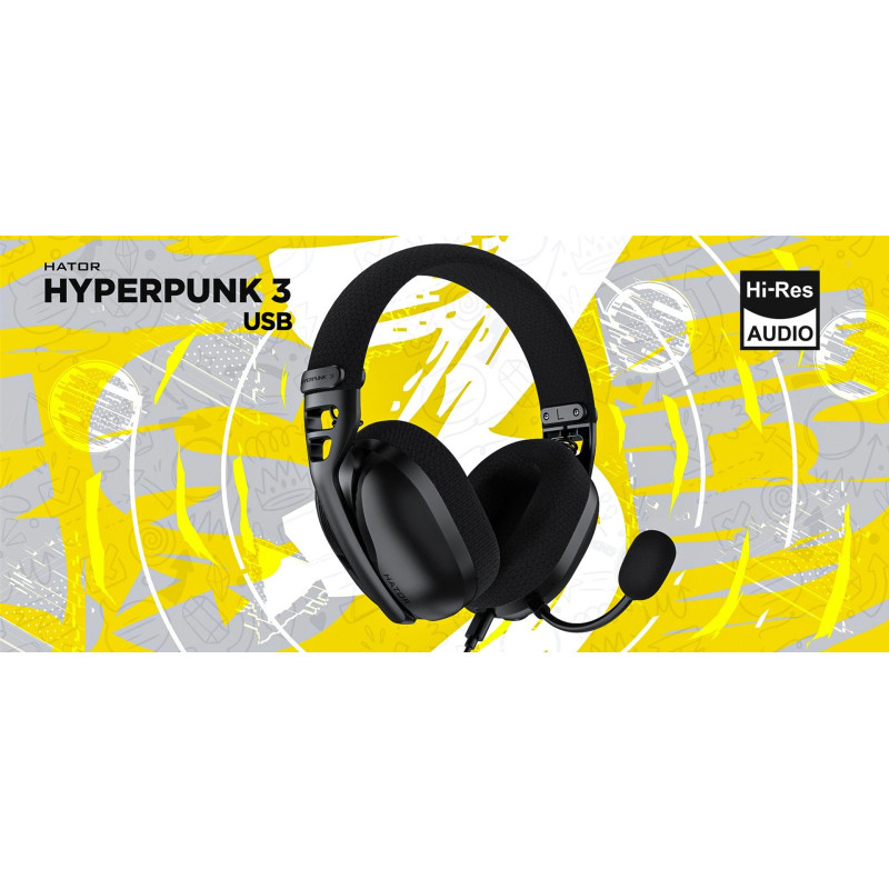 Навушники Hator Hyrerpunk 3 Hi-Res USB 7.1 Black (ESH10)
