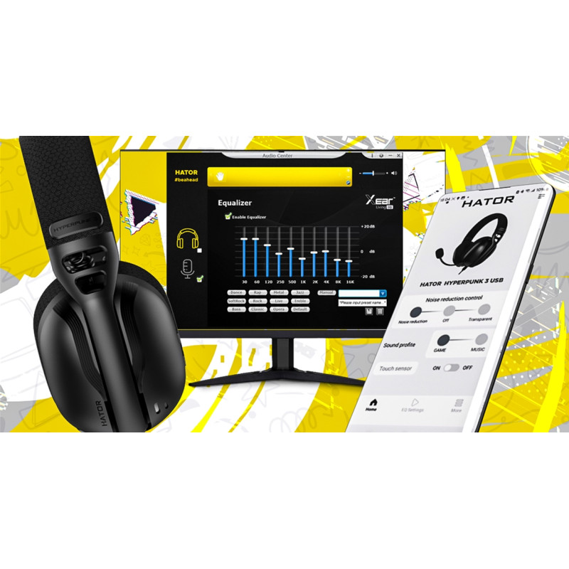 Навушники Hator Hyrerpunk 3 Hi-Res USB 7.1 Black (ESH10)