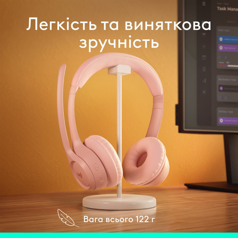 Навушники Logitech Zone 300 Wireless Rose (981-001412)