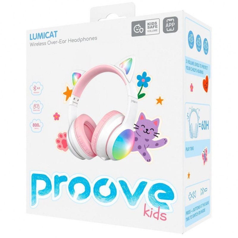 Навушники Proove Kids LumiCat (APP) blue/pink (HPLC0001AP26)