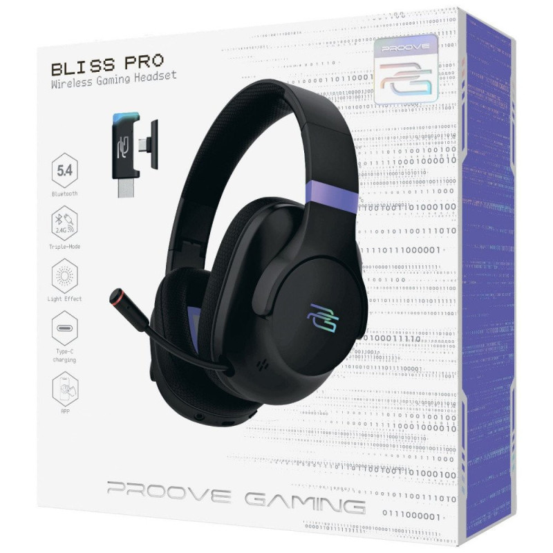 Навушники Proove Gaming Bliss Pro Wireless Black (GHBLPPP10001)