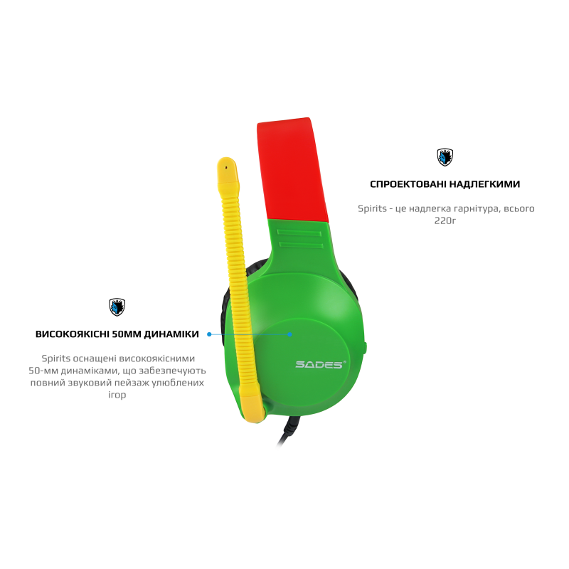 Навушники Sades SA-721 Spirits Rasta (sa721rsj)