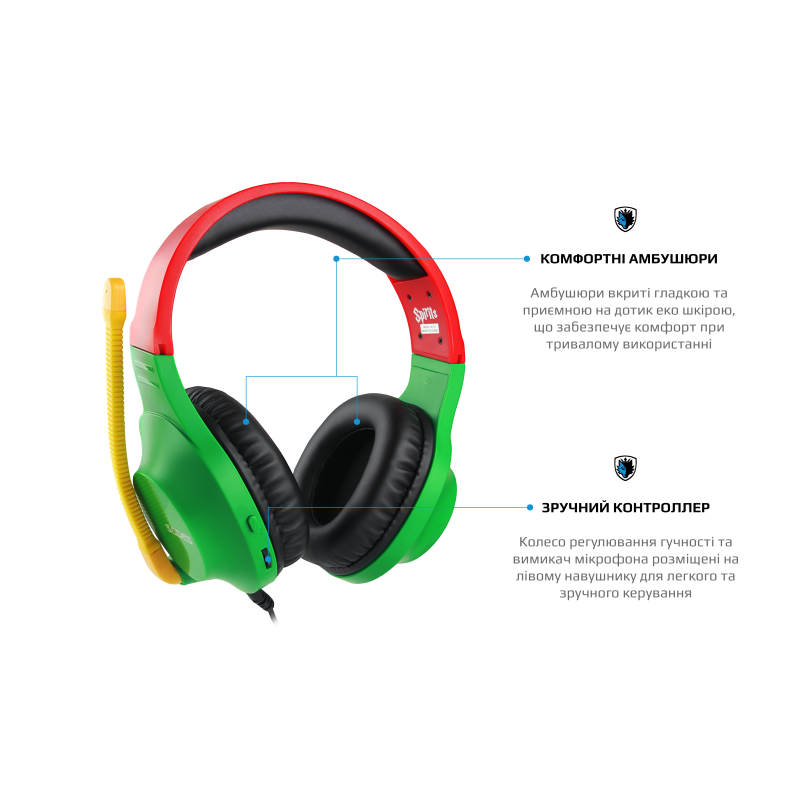 Навушники Sades SA-721 Spirits Rasta (sa721rsj)