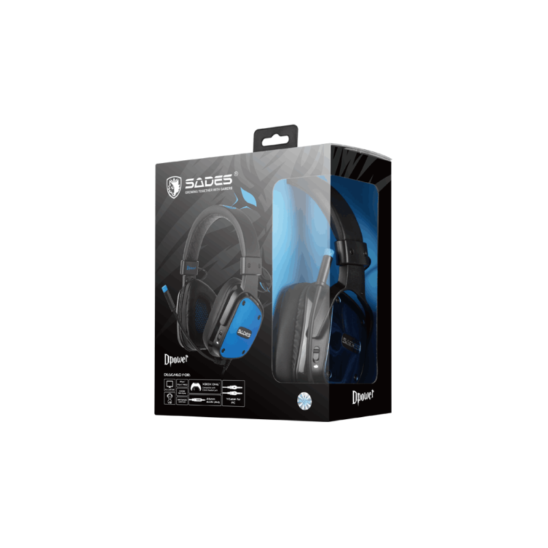 Навушники Sades SA-722 Dpower Black/Blue (sa722blj)