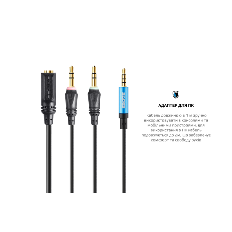 Навушники Sades SA-722 Dpower Black/Blue (sa722blj)