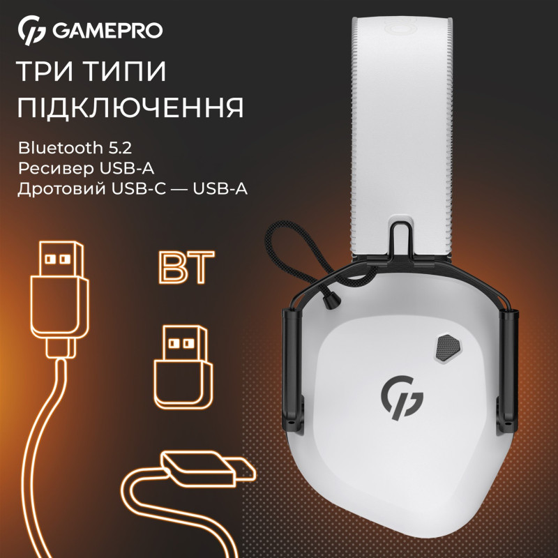Гарнітура GamePro Genesis Mercury Pro White (HSW120W)