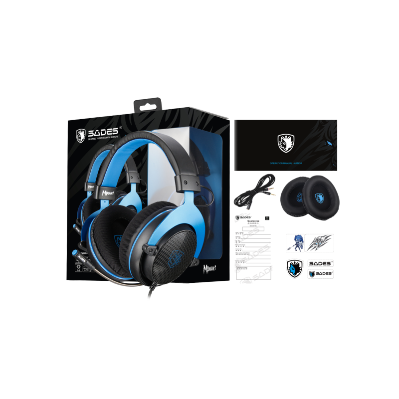 Навушники Sades SA-723 Mpower Blue/Black (sa723blj)