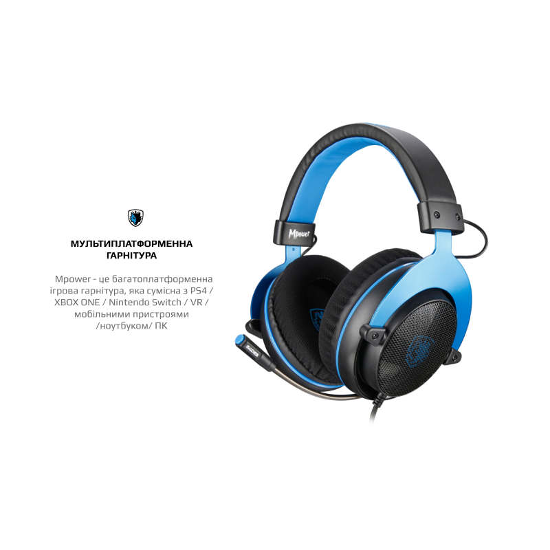 Навушники Sades SA-723 Mpower Blue/Black (sa723blj)