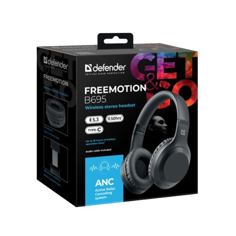 Навушники Defender FreeMotion B695 Black (63695)