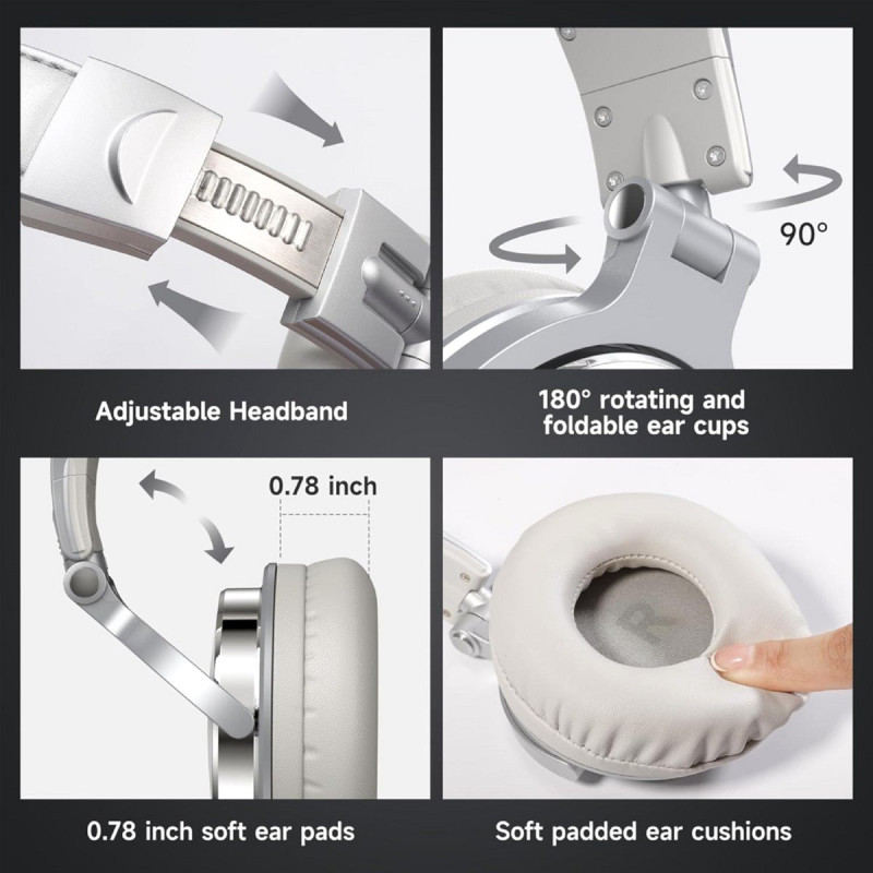 Навушники OneOdio Pro 10 Silver