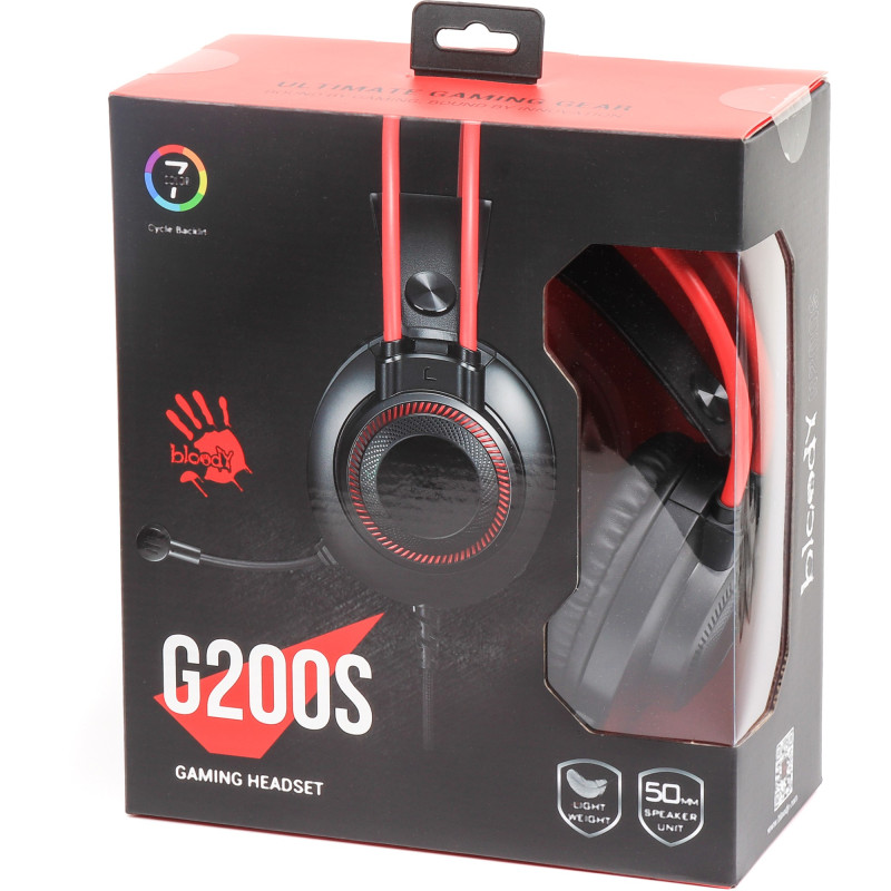 Навушники A4Tech Bloody G200S Black+Red