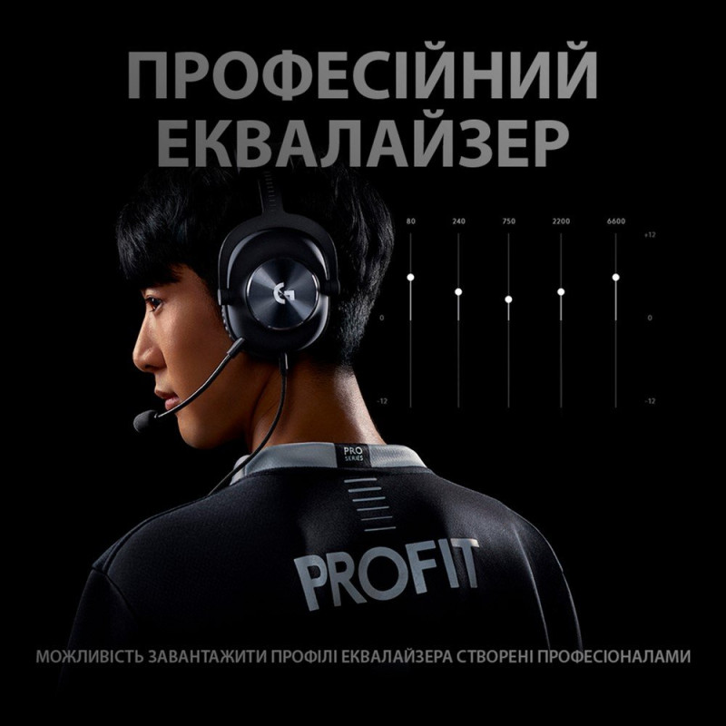 Навушники Logitech G PRO X Gaming Headset BLACK USB (981-000818)