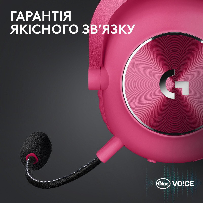 Навушники Logitech G Pro X2 Wireless LightSpeed Magenta (981-001275)