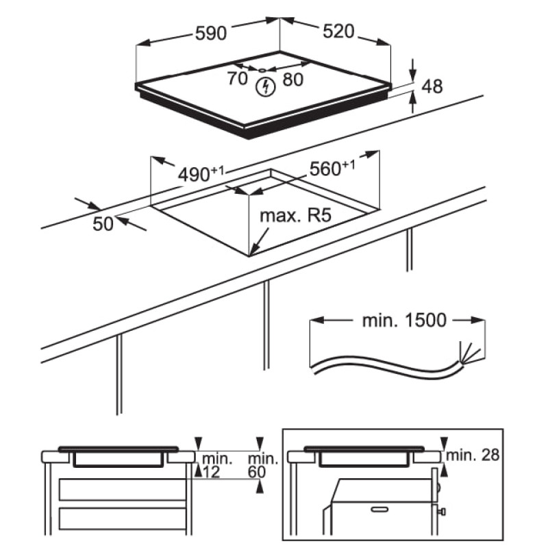 Варильна поверхня Electrolux EIB60420CK