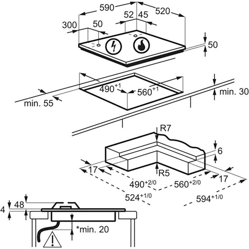 Варильна поверхня Electrolux KDI641723K