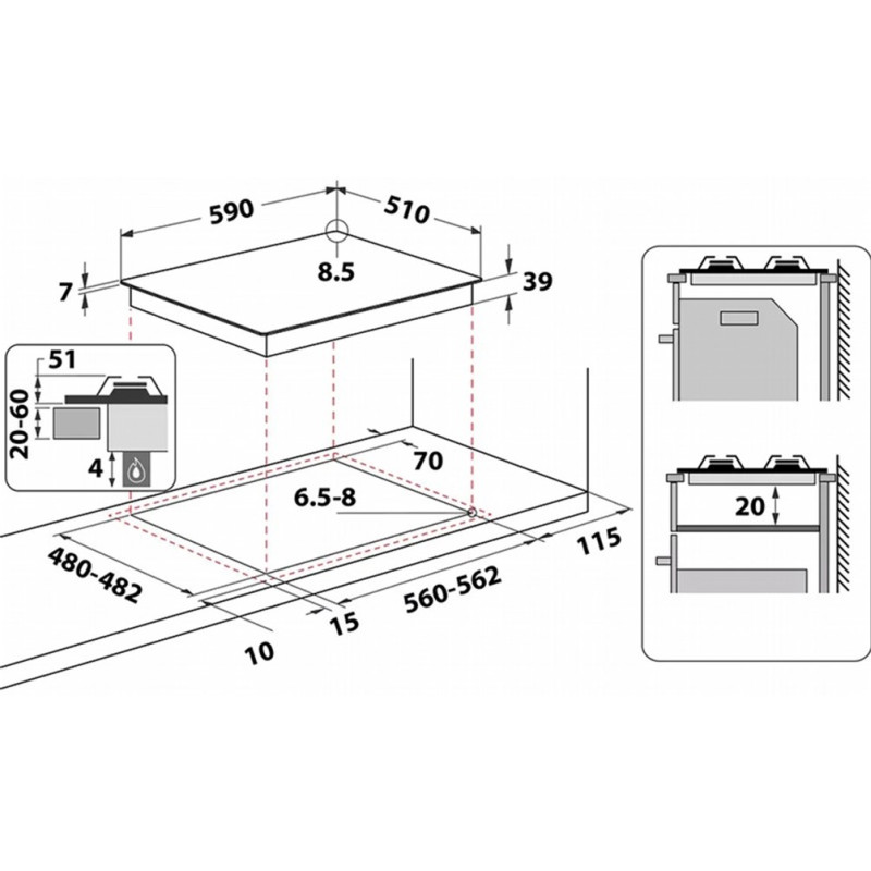 Варильна поверхня Whirlpool TKRL 661 NB