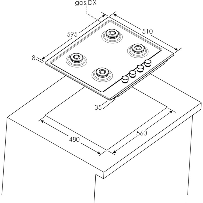 Варильна панель Candy CHG6BFB4WB