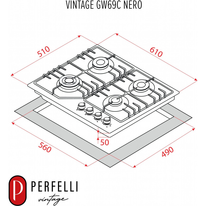 Hon Surface Perfelli Vintage GW69C NERO