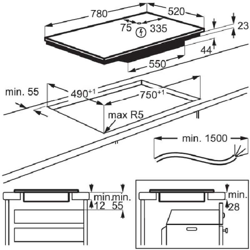 Варильна поверхня Electrolux EIV84550