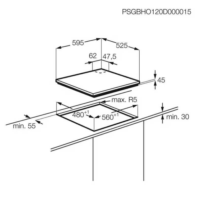 Варильна поверхня Electrolux KGU643723Z