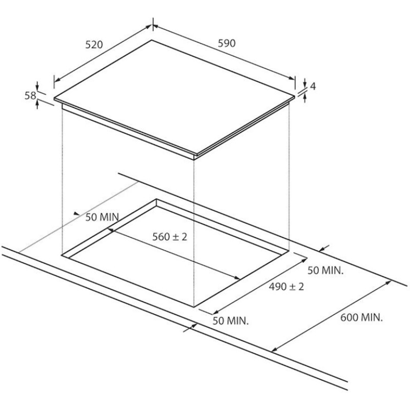 Варильна поверхня Candy CTP643C/YEP