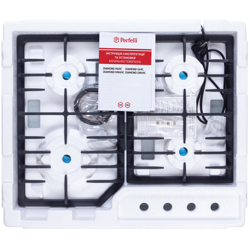 Варильна поверхня Perfelli DIAMOND G69C BIANCO