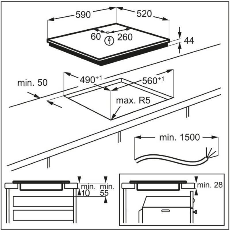 Варильна поверхня Electrolux EIV63443CT