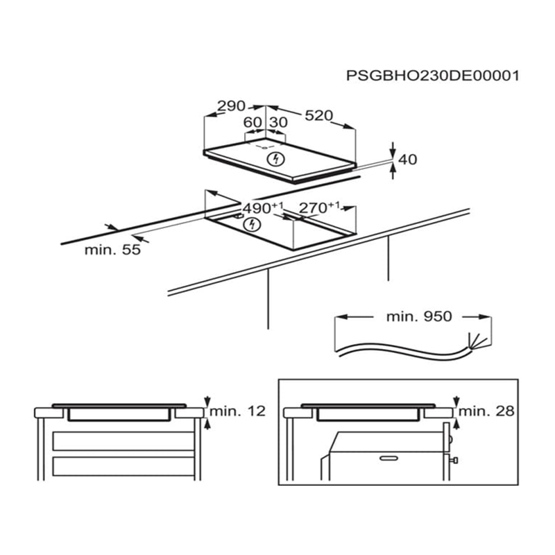 Варильна поверхня AEG HRB32310CB
