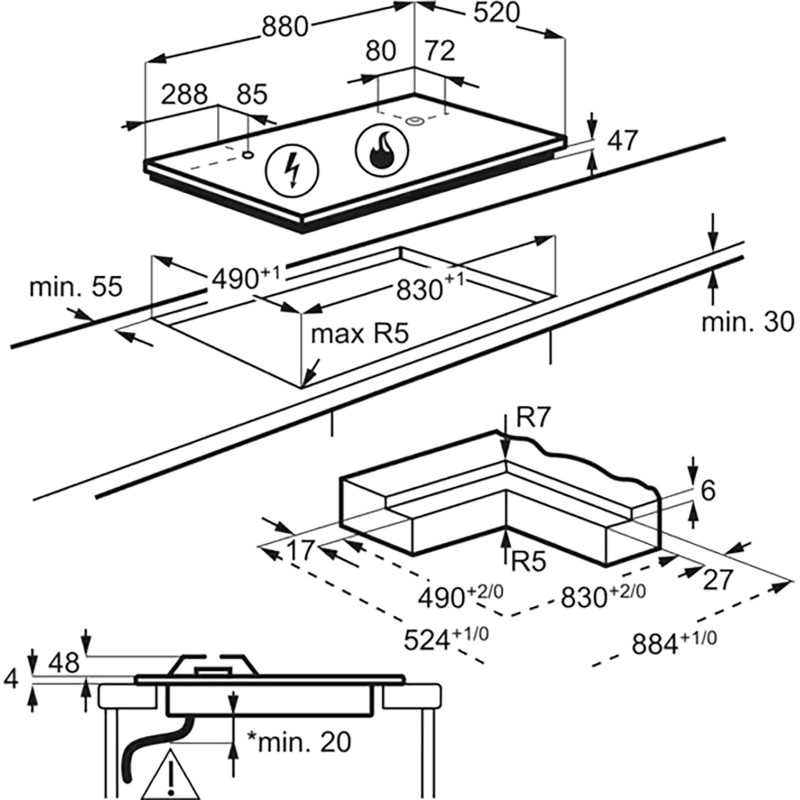 Варильна поверхня ELECTROLUX KDI951723K
