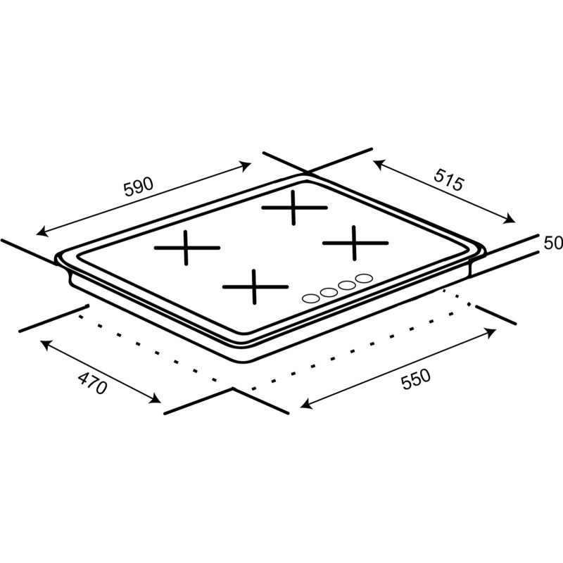 Варильна поверхня Ventolux HG640-MA3 S (WH)