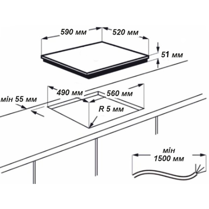 Варильна поверхня Grunhelm GPC 723 BE