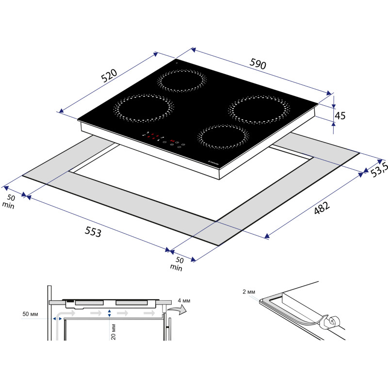 Варильна поверхня Minola MVH 6030 KBL