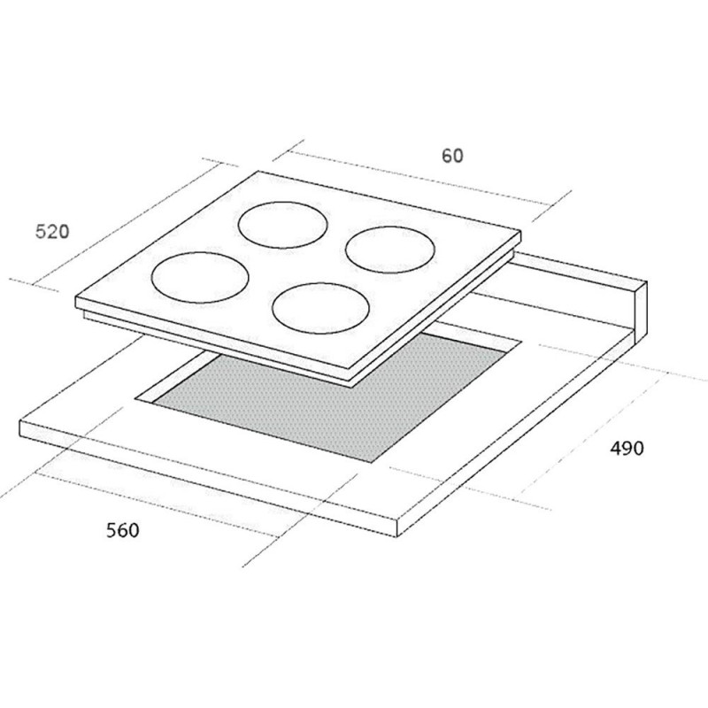 Варильна поверхня Borgio DR 6392-15 Ivory Glass FFD