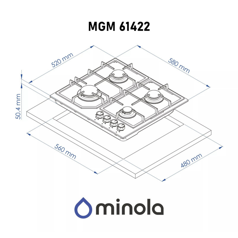 Варильна поверхня Minola MGM 61422 WH