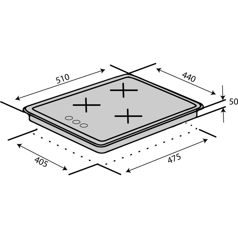 Варильна поверхня Ventolux HG430-G3G CEST (WH)