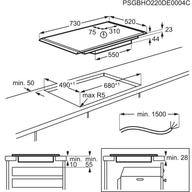 Варильна поверхня AEG NII74B10AB