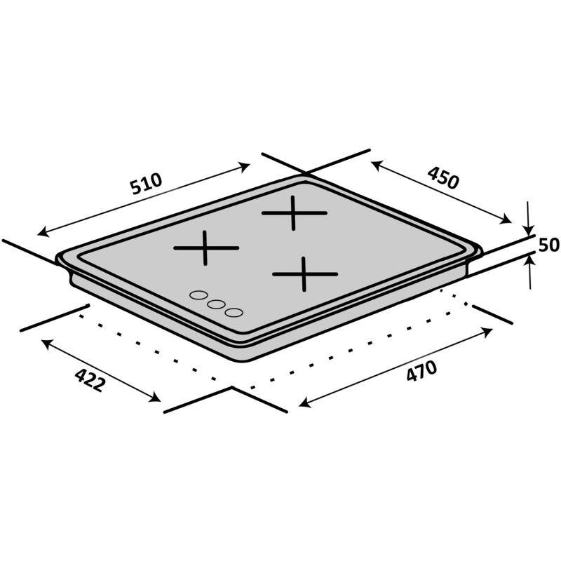 Варильна поверхня Ventolux HG430 L7G CEST (BK)