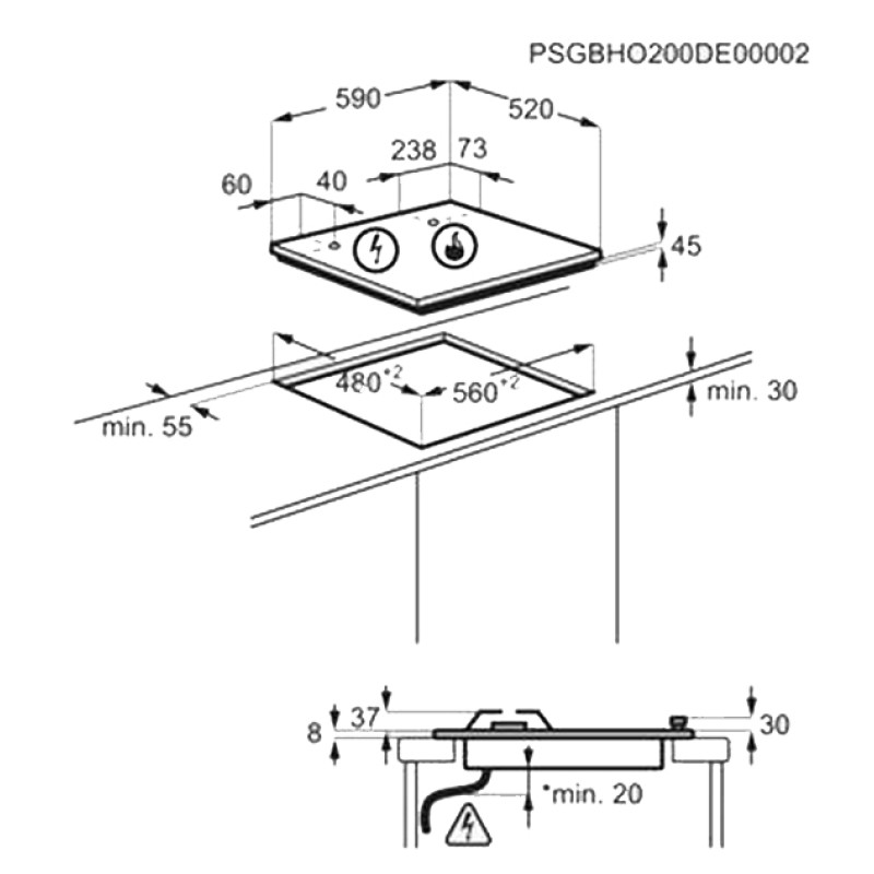 Варильна поверхня AEG HKB64420NB