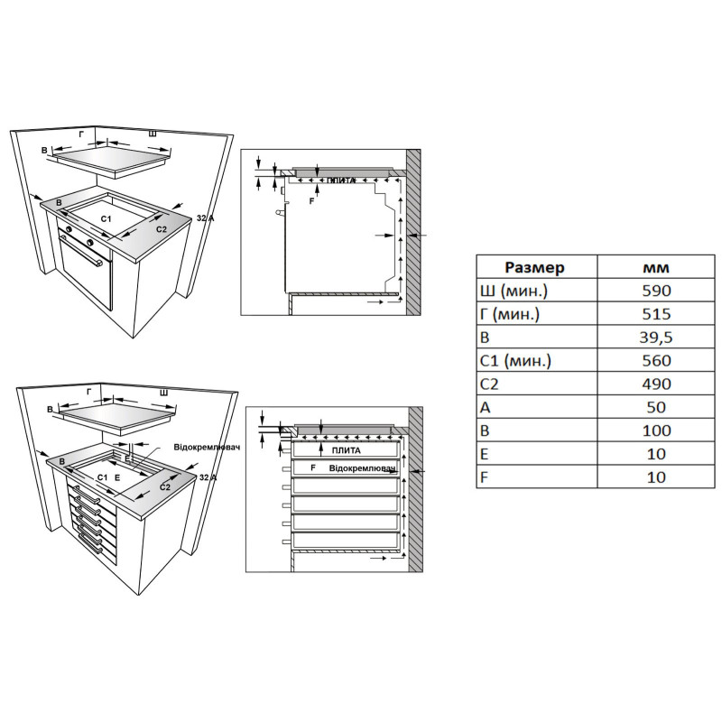  Варильна поверхня Vestel AOB-6024C