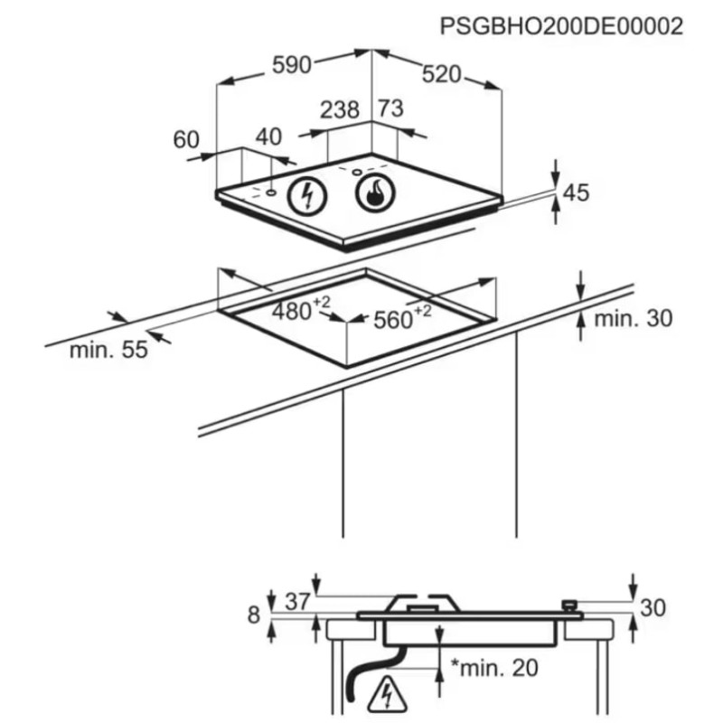 Варильна поверхня Electrolux KGG64362K