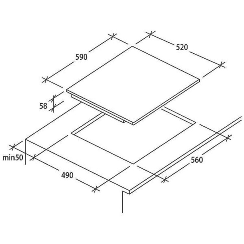 Варильна поверхня Candy CTP644MCBB
