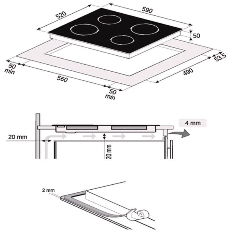 Варильна поверхня PERFELLI HI 610 BL