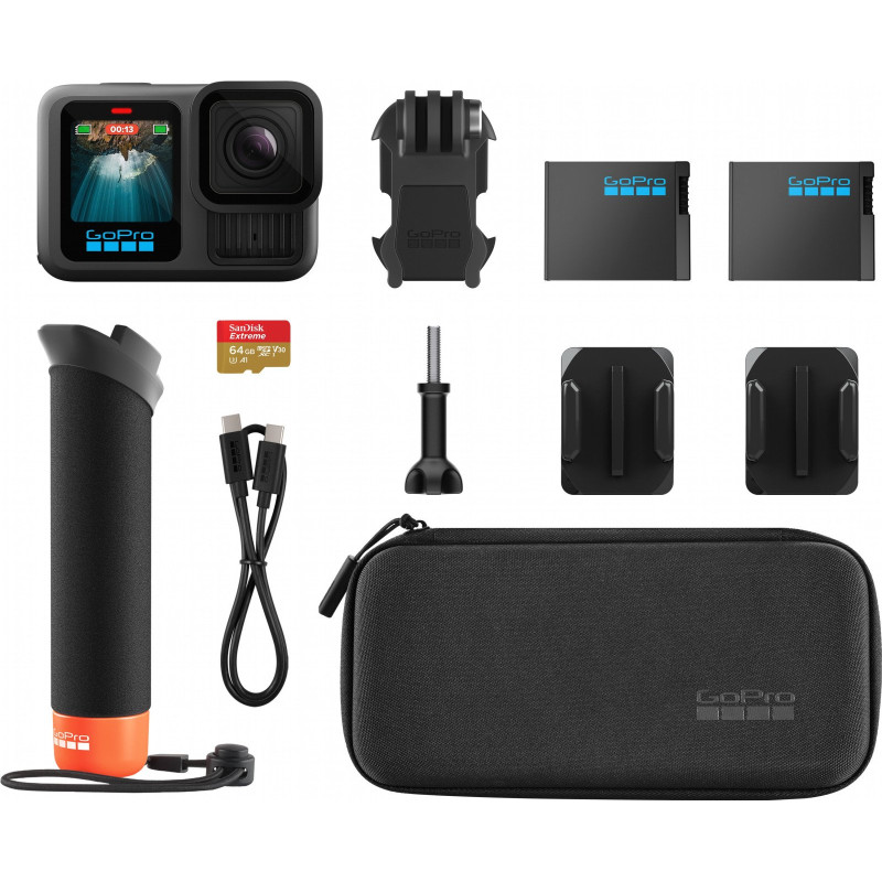 Екшн-камера GoPro HERO13 Black + Enduro + Head Strap + Handler Floating (CHDRB-131-RW)