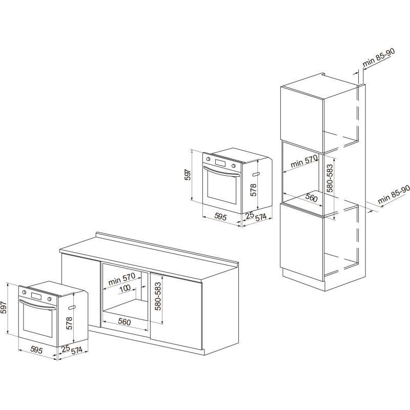 Духова шафа Pyramida PO 92 EP GBL