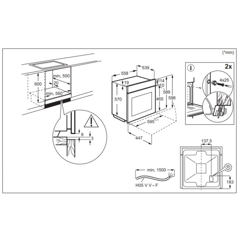 Духова шафа ELECTROLUX LOH3H00BK