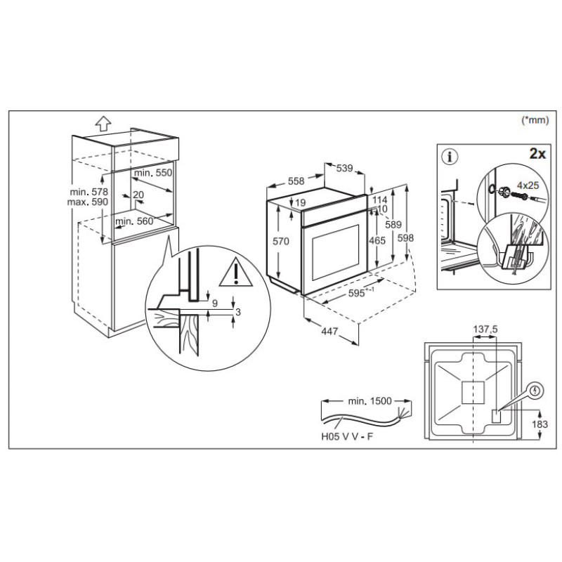 Духова шафа ELECTROLUX LOH3H00BK