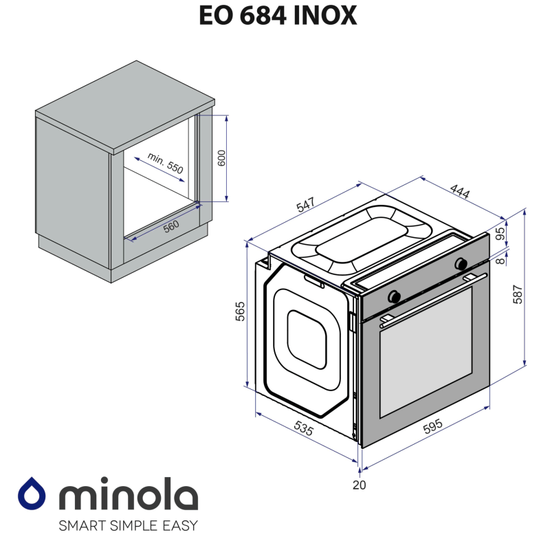 Духова шафа Minola EO 684 INOX