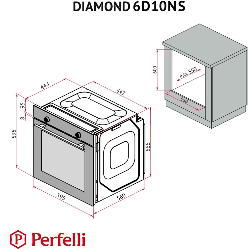 Духова шафа Perfelli DIAMOND 6D10NS NERO