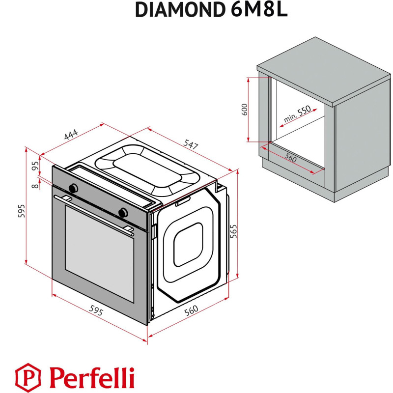 Духова шафа Perfelli DIAMOND 6M8L INOX